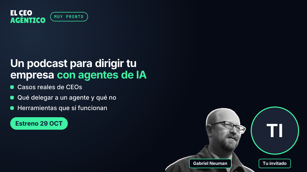 Plantilla El CEO agéntico: promo en 1200×675