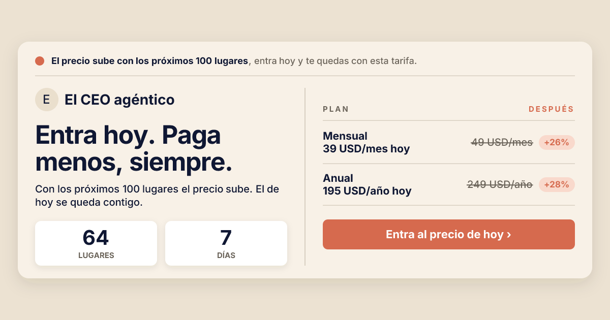Muestra de la plantilla Precio que sube