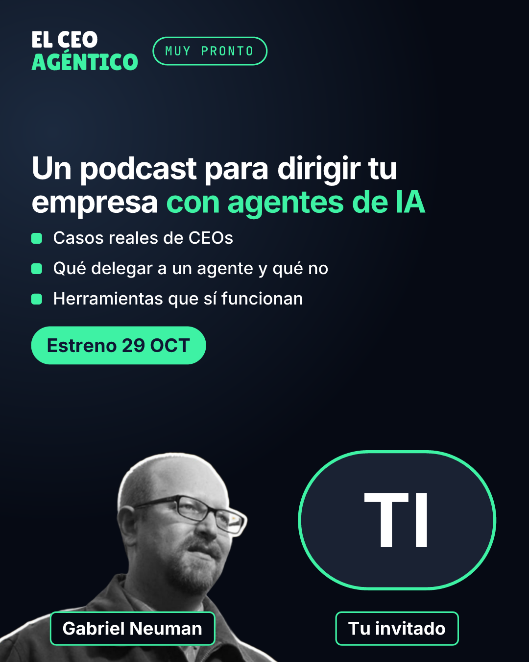 Plantilla El CEO agéntico: promo en 1080×1350