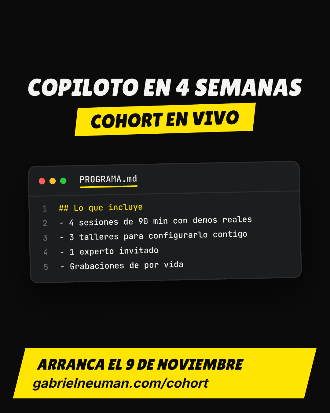 Plantilla Cohort en 1080×1350