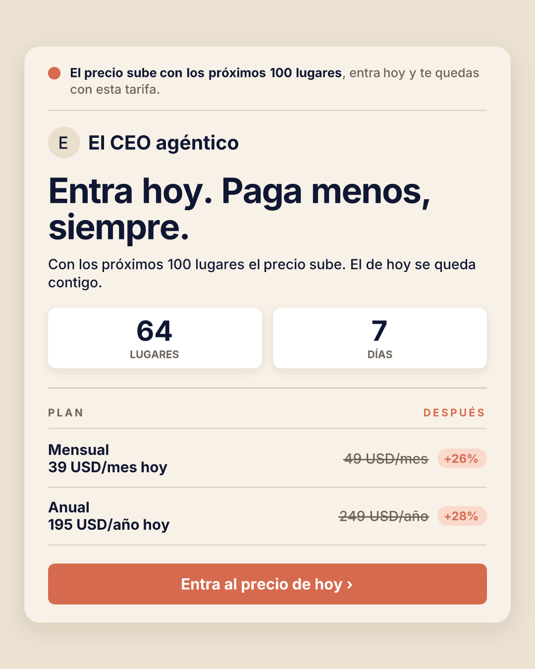 Plantilla Precio que sube en 1080×1350